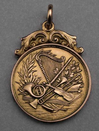 Antique Gold Musical Pendant - Piano Solo Prize, Butt Family